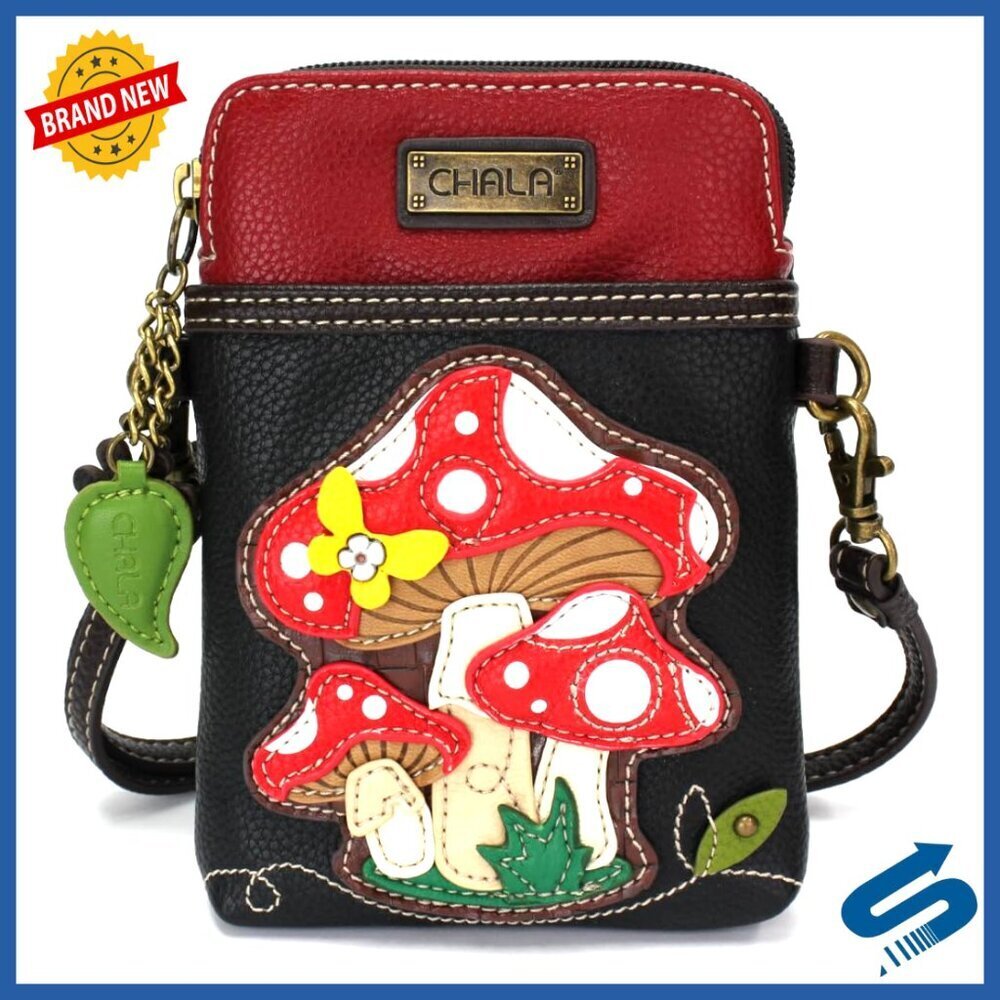 Crossbody Phone Purse PU Leather Wristlet Handbag Adjustable Strap Compact Chic